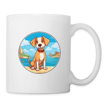 Majorque Ratter chien race Cartoon Kawaii Clipart - Mug blanc - blanc - Droite
