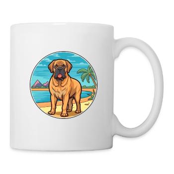 Majorque Mastiff chien race Cartoon Kawaii Clipart - Mug blanc - blanc - Droite