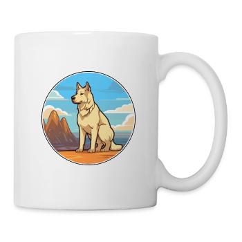 Karst Shepherd Dog Breed Cartoon Kawaii Clipart - Mug - white - Right