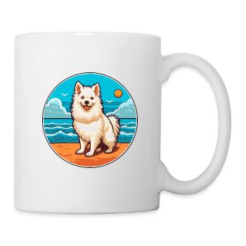 Spitz indien chien race Cartoon Kawaii Clipart chien - Mug blanc - blanc - Droite