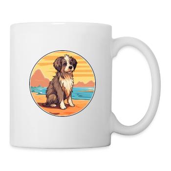 Kuchi Afghan Shepard race chien dessin animé Kawaii chien - Mug blanc - blanc - Droite