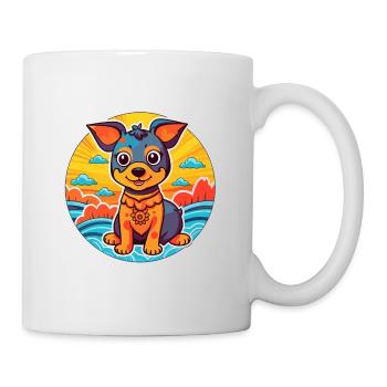 Ovtcharka de race de chien d’Asie centrale Cartoon Kawaii - Mug blanc - blanc - Droite