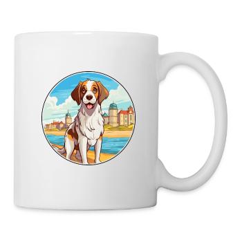 Moscow Watchdog Dog Breed Cartoon Kawaii Clipart - Mug - white - Right