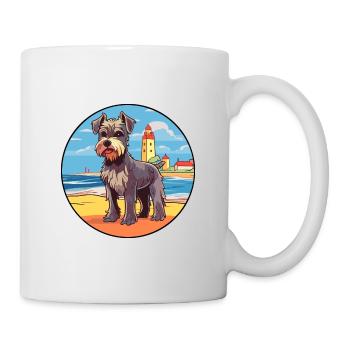 Mittelschnauze chien race Cartoon Kawaii Clipart - Mug blanc - blanc - Droite