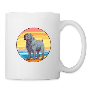 Neapolitan Mastiff Dog Breed Cartoon Kawaii Dog - Mug - white - Right