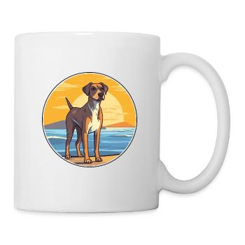 Mountain Cur Hund Rasse Cartoon Kawaii Clipart Hund - Tasse - Weiß - Rechts