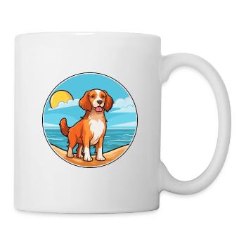 Nederlandse Kooikerhondje Dog Breed Cartoon Kawaii - Mug blanc - blanc - Droite