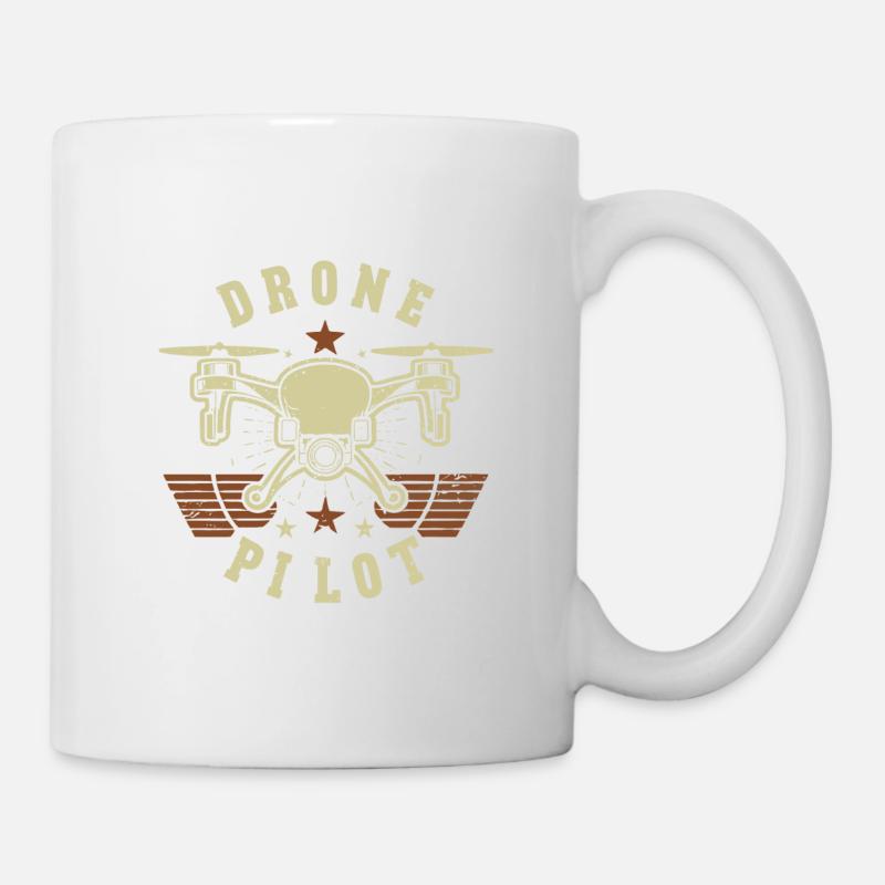 Pilote de drone au style rétro - Mug blanc - blanc