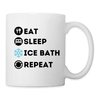 Eisbader Winterbad Abhärtung Eisbad Kältetherapie - Tasse - Weiß - Rechts