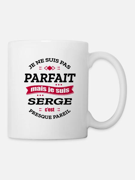 SERGE PARFAIT - PRENOM SERGE - Mug blanc - blanc