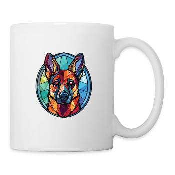 Berger Bullet Chien Aquarelle Colorée Animal - Mug blanc - blanc - Droite