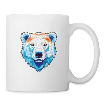 Eisbär Buntes Aquarell Tier Illustration - Tasse - Weiß - Rechts