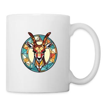 Antilope Buntes Aquarell Tier Illustration - Tasse - Weiß - Rechts
