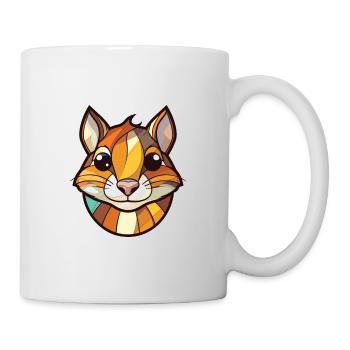 Chipmunk bunte Aquarell-Tierillustration - Tasse - Weiß - Rechts