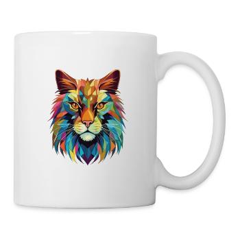 Maine Coon Cat Aquarelle Colorée Animal Cartoon - Mug blanc - blanc - Droite