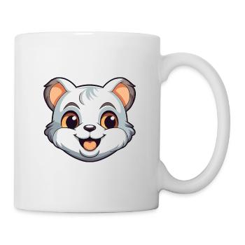Illustration d’aquarelle de bande dessinée de bébé chat - Mug blanc - blanc - Droite