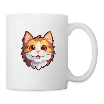 Kurilian Bobtail Cat Cartoon Watercolor Clipart - Mug - white - Right