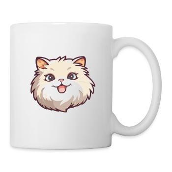 Ragamuffin chat dessin animé illustration à l’aquarelle - Mug blanc - blanc - Droite