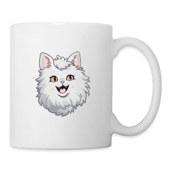 Laperm Katze Karikatur Aquarell Illustration - Tasse - Weiß - Rechts