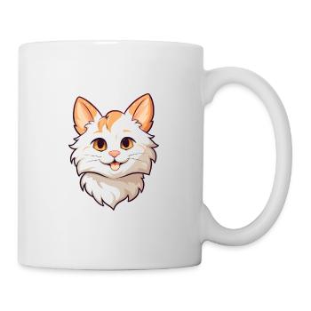 Karelian Bobtail Cat Cartoon Watercolor Clipart - Mug - white - Right