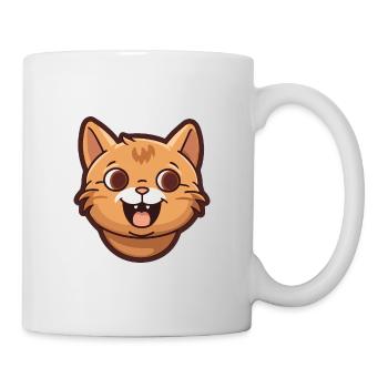 Havanna Braune Katze Karikatur Aquarell Illustration - Tasse - Weiß - Rechts