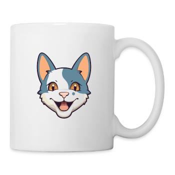 German Rex Cat Cartoon Watercolor Illustration - Mug - white - Right