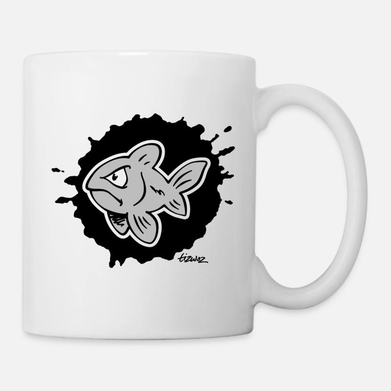 grumpy klecks sw - Tasse - Weiß