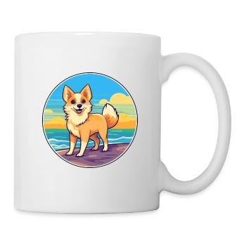 Norwegischer Lundehund Hunderasse Cartoon Kawaii Hund - Tasse - Weiß - Rechts