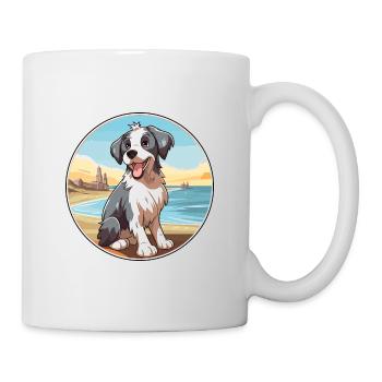 Chien de berger picard chien race Cartoon Kawaii Clipart - Mug blanc - blanc - Droite