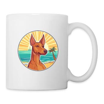 Pharaoh Hound Dog Breed Cartoon Kawaii Clipart Dog - Mug - white - Right