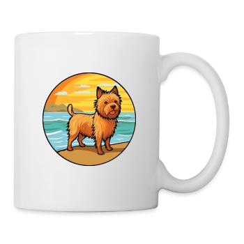 Norwich Terrier Hund Rasse Cartoon Kawaii Clipart - Tasse - Weiß - Rechts