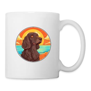Picardy Spaniel Dog Breed Cartoon Kawaii Clipart - Mug - white - Right