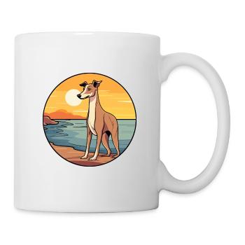 Polonais lévrier chien race Cartoon Kawaii Clipart - Mug blanc - blanc - Droite