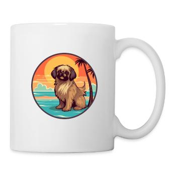 Pekingese Dog Breed Cartoon Kawaii Clipart Dog Pet - Mug - white - Right