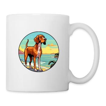 Vieux chien d’arrêt danois race Cartoon Kawaii chien - Mug blanc - blanc - Droite