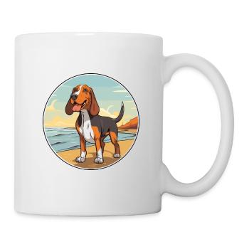 Poitevin Hound Dog Breed Cartoon Kawaii Clipart - Mug - white - Right