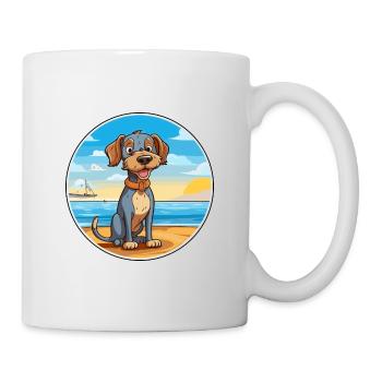 Porzellan Hund Rasse Cartoon Kawaii Clipart Hund - Tasse - Weiß - Rechts