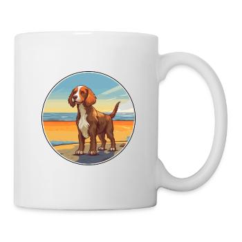 Pont Audemer Épagneul Race Chien Cartoon Kawaii Chien - Mug blanc - blanc - Droite