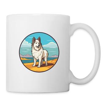 Sibérie occidentale Laika chien race dessin animé Kawaii chien - Mug blanc - blanc - Droite