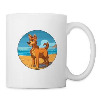 Uruguayan Cimarron Dog Breed Cartoon Kawaii Dog - Mug - white - Right