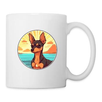 Chien Toy Terrier Russe Race Cartoon Kawaii Chien - Mug blanc - blanc - Droite