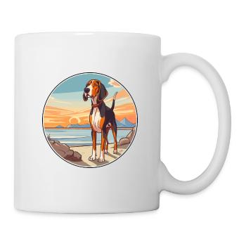 Treeing Walker Coonhound Dog Breed Cartoon Kawaii - Mug - white - Right