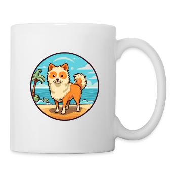 Toy German Spitz Dog Breed Cartoon Kawaii Clipart - Mug - white - Right