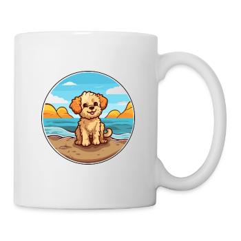 Chien jouet russe race dessin animé Kawaii Clipart chien - Mug blanc - blanc - Droite