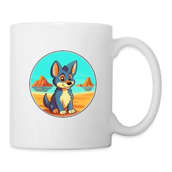 Tamaskan Dog Breed Cartoon Kawaii Clipart Dog Pet - Mug - white - Right