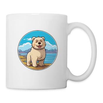 Tahltan Bear Dog Breed Cartoon Kawaii Clipart Dog - Mug - white - Right