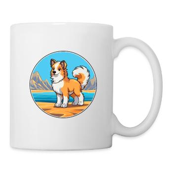 Taigan Kyrgyz Taighany Dog Breed Cartoon Kawaii - Mug - white - Right