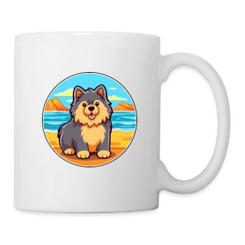 schwedisch lapphund hunderasse cartoon kawaii clipart - Tasse - Weiß - Rechts