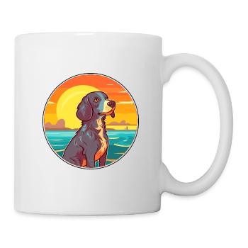 Sud de la Russie Ovcharka chien race Cartoon Kawaii - Mug blanc - blanc - Droite
