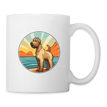Soft Coated Wheaten Terrier Dog Breed Cartoon Pet - Mug - white - Right